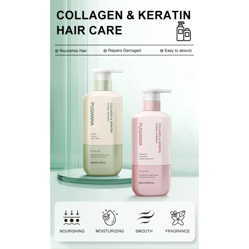 Hair Care Set Manufacturer - Collagen Keratin Shampoo Conditioner