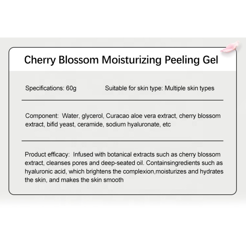 Peeling Gel Supplier - Cherry Blossom Exfoliating Face Body