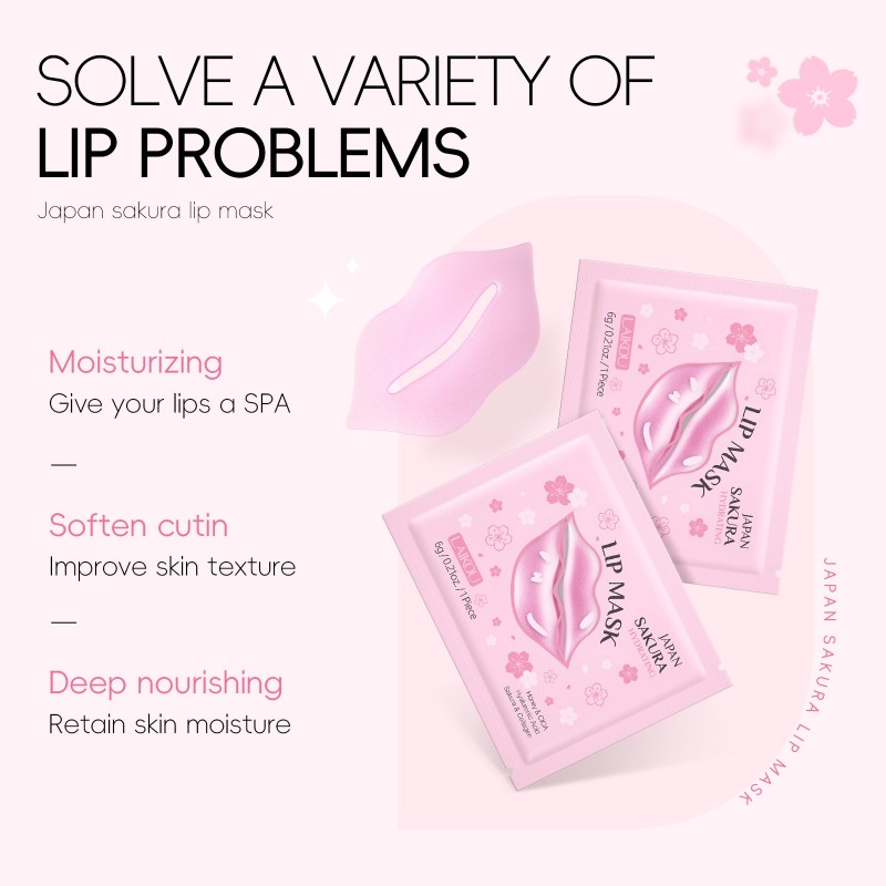 Lip Sheet Mask Factory - Cherry Blossom Elastic Tender Moisturizing