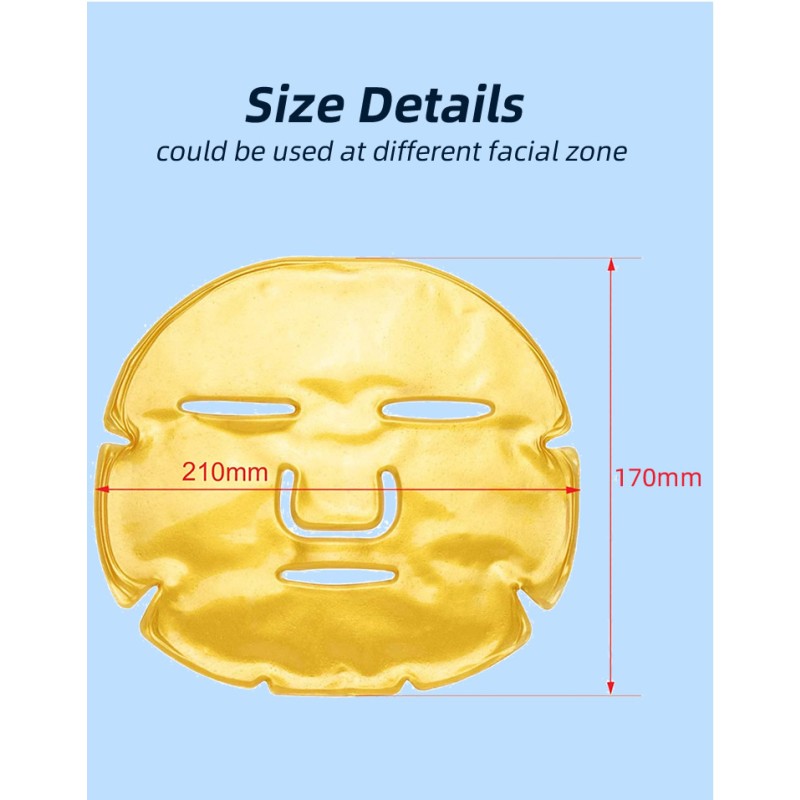 Sheet Mask Supplier - 24k Gold Collagen Organic Whitening Crystal