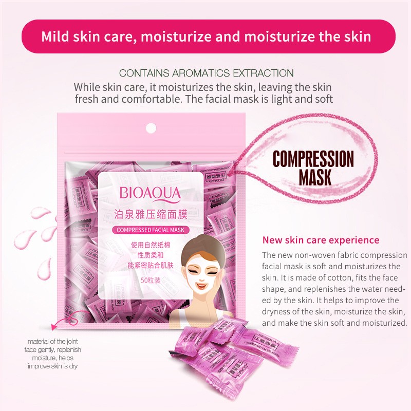 Facial Mask Paper Factory - Disposable Compressed Sheet Mask 50pcs