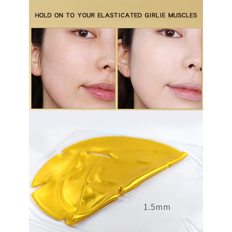 Sheet Mask Supplier - 24k Gold Collagen Organic Whitening Crystal