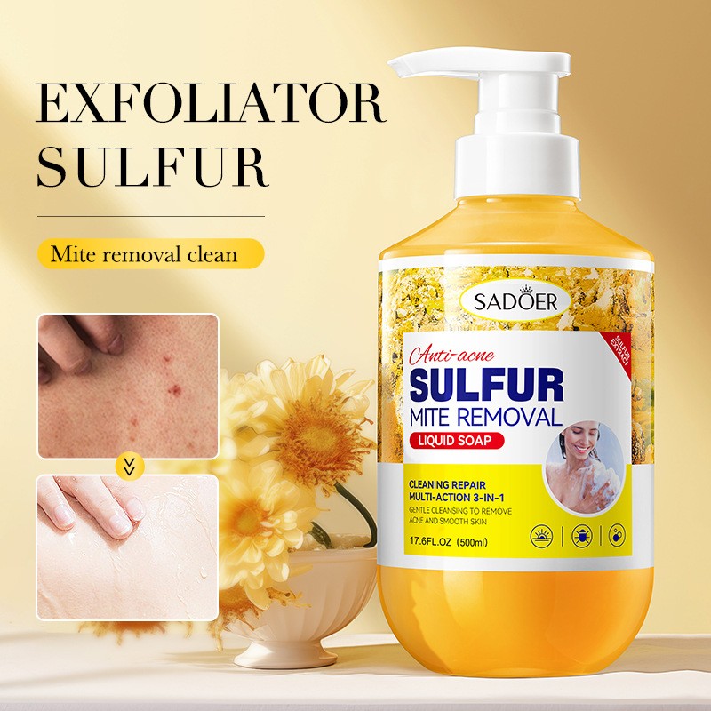 Shower Gel Supplier - Sulfur Anti-Acne Mite Removal Exfoliating Refreshing