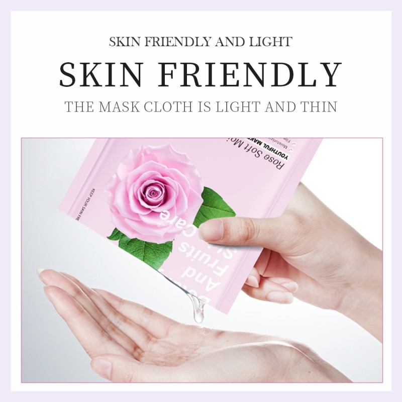 Face Sheet Mask Supplier - Herbal Rose Ginseng Aloe Moisturizing