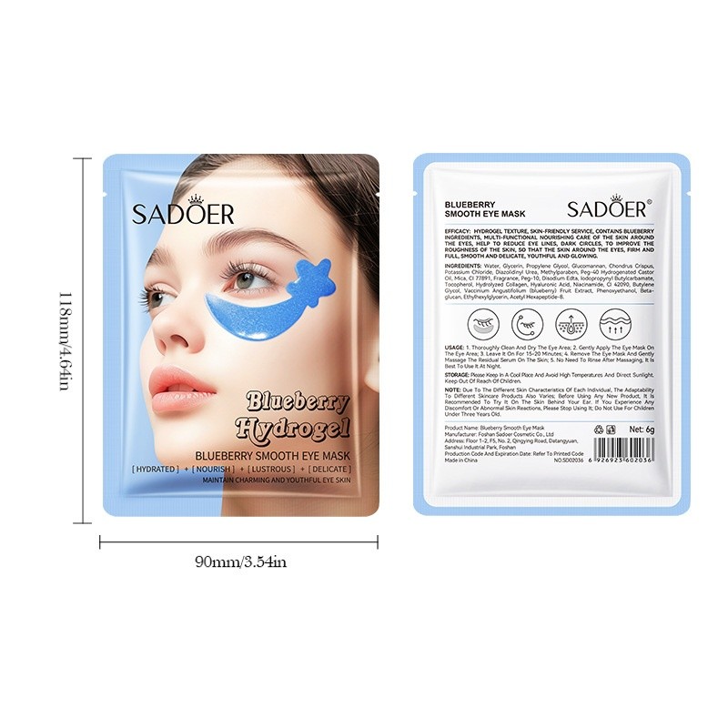 Hydrogel Eye Patches Factory - Blueberry Watermelon Collagen Sheet
