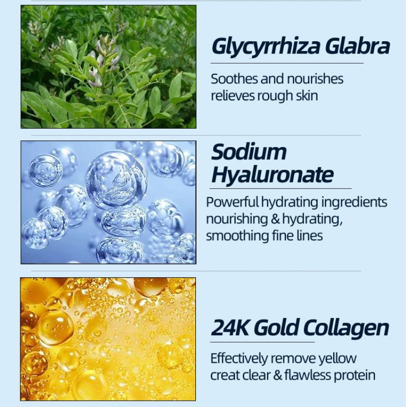 Skin Care Mask Manufacturer - Hyaluronic Acid 24k Gold Crystal Organic