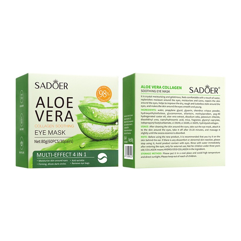 Eye Patch Supplier - Vegan Organic Moisturizing Firming Aloe Vera