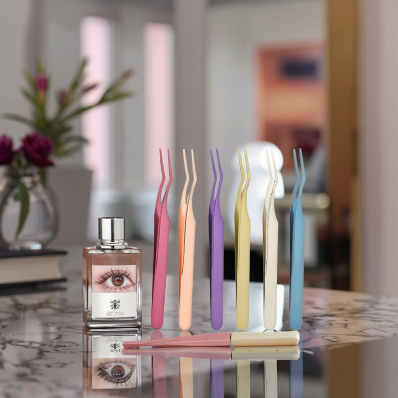 Eyelash Tool Supplier - Stainless Steel Goose Comb Tweezers Grafting Assist