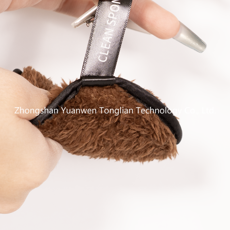 Velvet Puff Manufacturer - 10cm Round Sponge Pads Coffee Powder Labeling