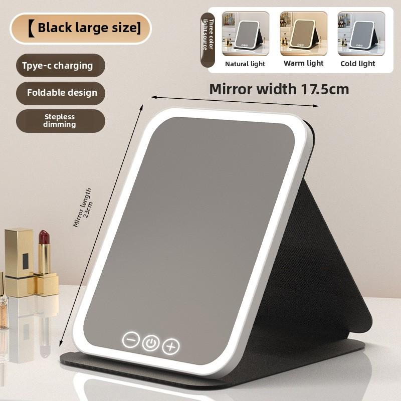 LED Makeup Mirror Factory - Portable Foldable 1x Magnification Dormitory Office