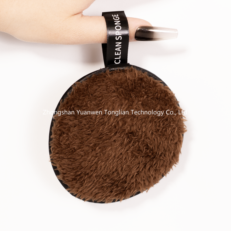 Velvet Puff Manufacturer - 10cm Round Sponge Pads Coffee Powder Labeling