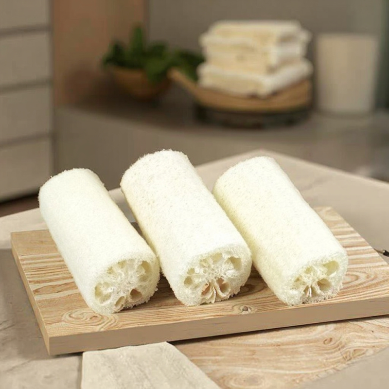 Loofah Bath Scrubber Manufacturer - Natural Long Wooden Handle Body Exfoliation
