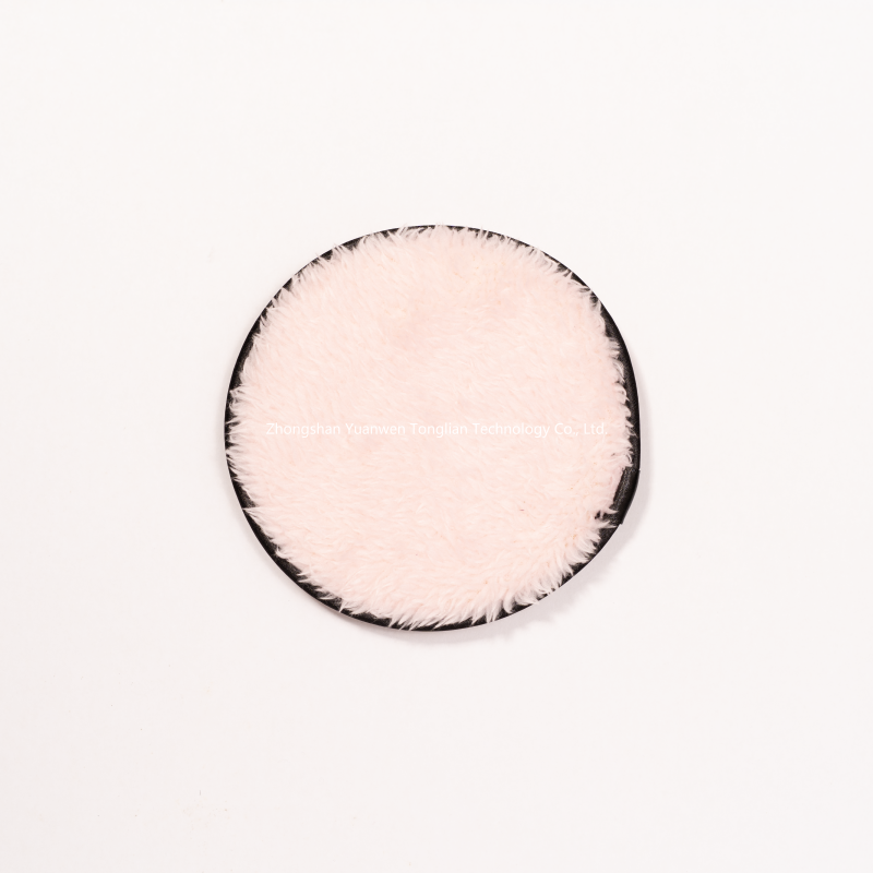 Sponge Puff Factory - Light Pink Triangle Square Print Facial Cosmetic