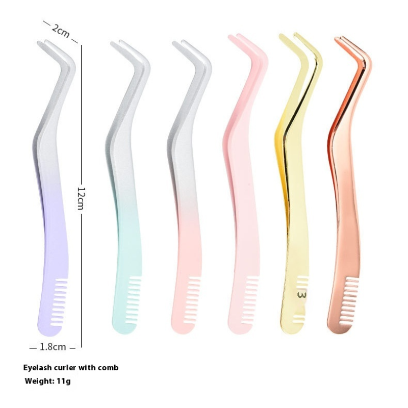 Eyelash Extension Set Manufacturer - Stainless Steel Curved Tweezers Beginner Tool