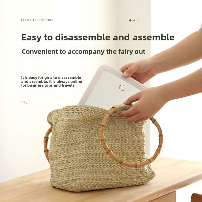 Beauty Mirror Supplier - LED Lighted Magnification Foldable Trifold Stand