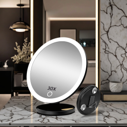 Magnifying Mirror Supplier - 6 Inch Rechargeable 360° Rotatable 10X 20X 30X