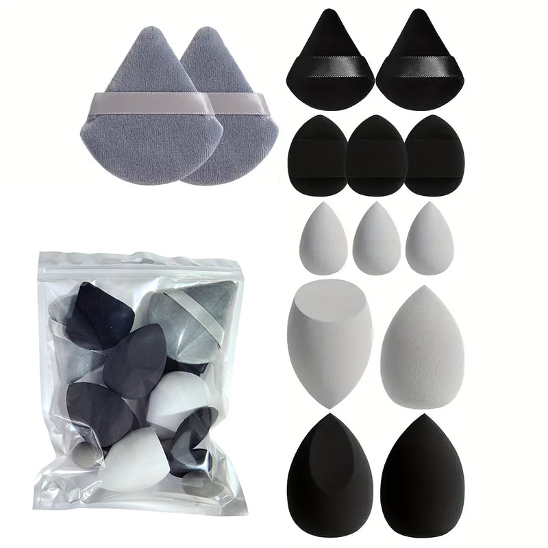 Powder Puff Set Supplier - 14 Bag Mini Egg Thumb Ready Style Cosmetic