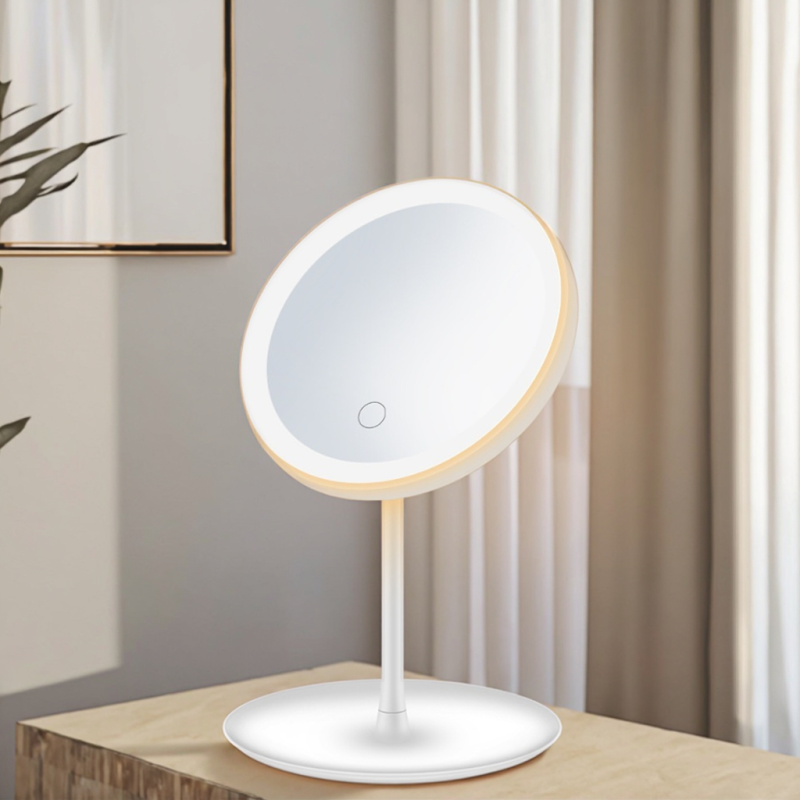 Makeup Mirror Manufacturer - Rechargeable LED Folding Design Desktop Fill Light