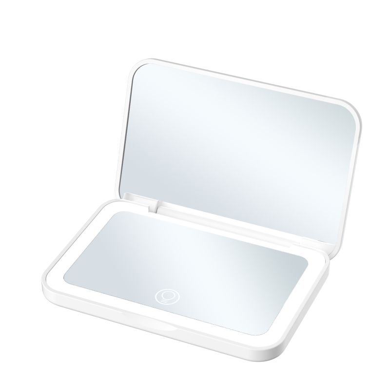 LED Makeup Mirror Factory - Portable Mini 2x HD Three-Color Light Foreign