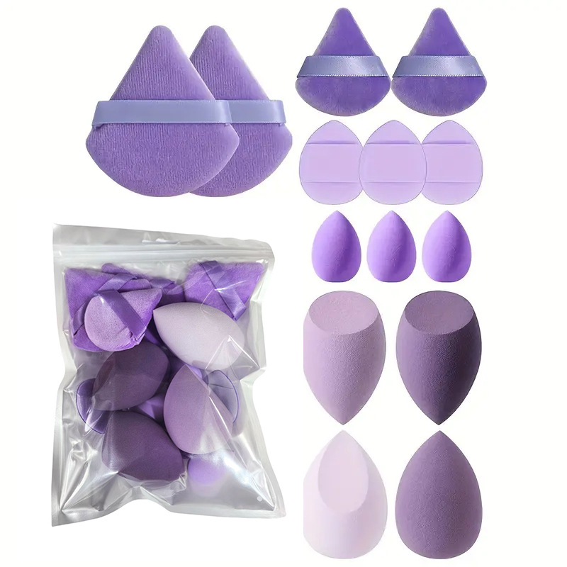 Powder Puff Set Supplier - 14 Bag Mini Egg Thumb Ready Style Cosmetic