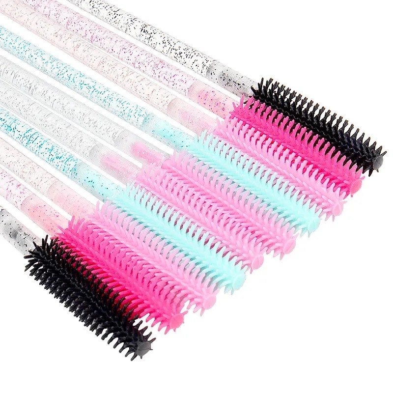 Mascara Wand Factory - Durable Silicone Gleaming Brush Crystal Handle