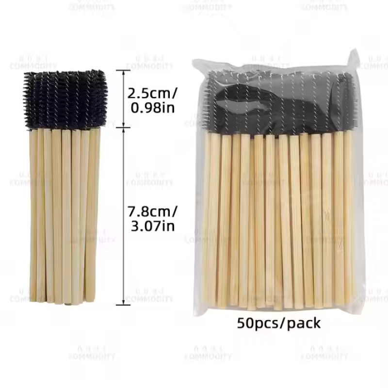 Eyelash Extension Brush Supplier - Soft Bamboo Handle Fine Textured Delicate