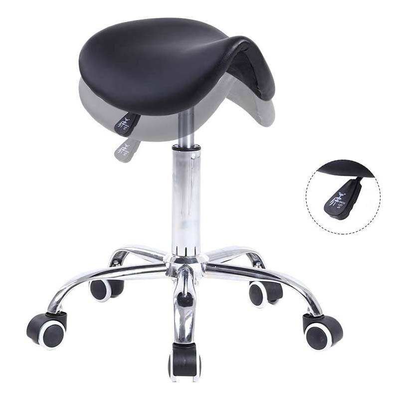 Salon Stool Supplier - Waterproof Leather Saddle Chair Wheels Permanent Makeup