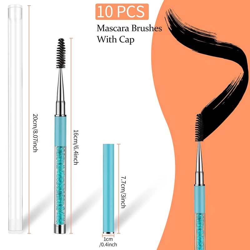 Eyelash Brush Factory - Fine Stylish Spoolie with Cap Mascara Protection