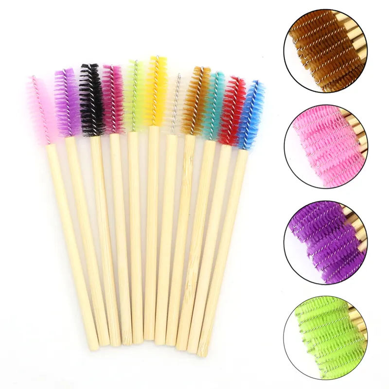 Eyelash Extension Brush Supplier - Soft Bamboo Handle Fine Textured Delicate