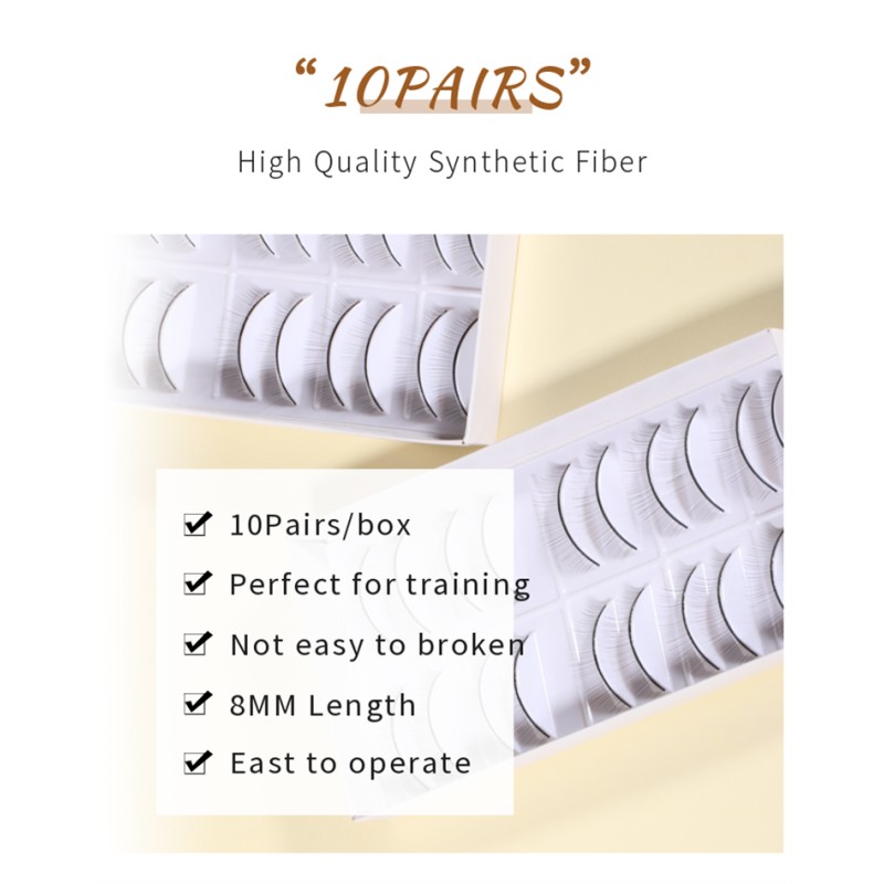 Mink Lashes OEM - Handmade Full Strip Practice Eyelashes 10 Pairs