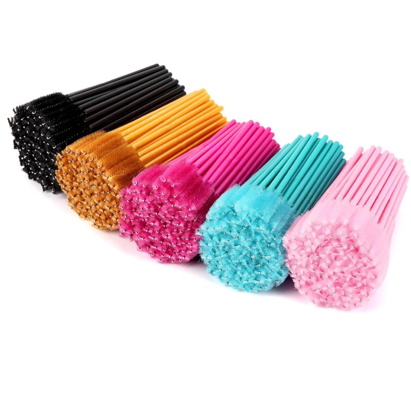 Lash Cleansing Brush Wholesale - 50 Pieces/Bag Disposable Mascara Wand