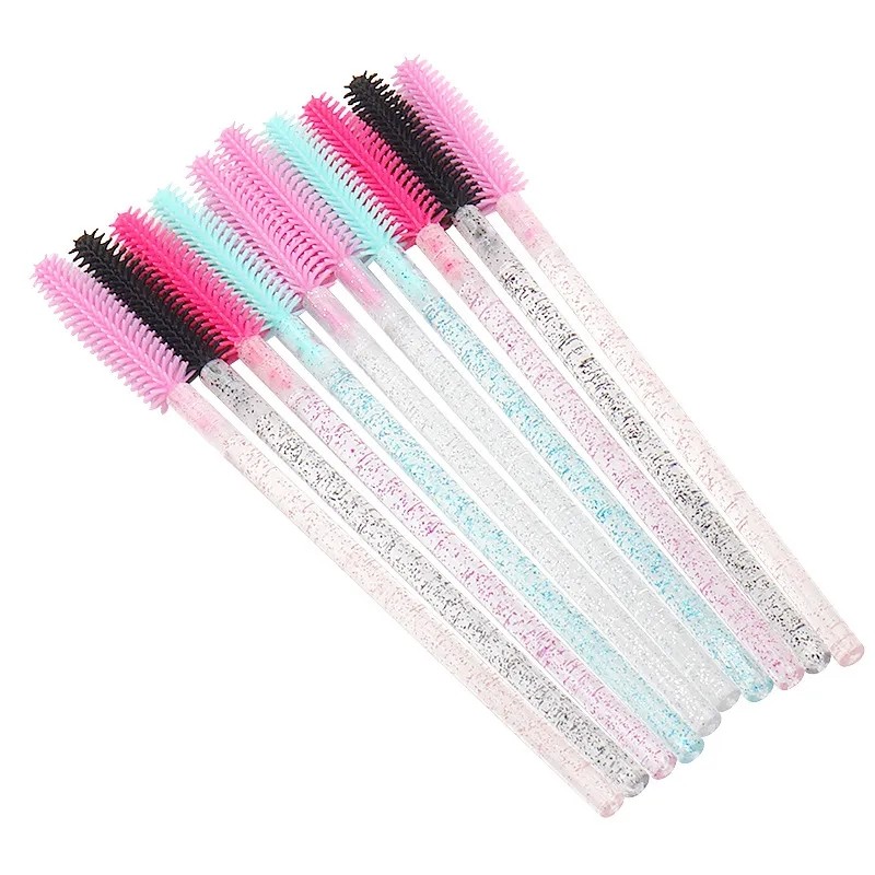 Mascara Wand Factory - Durable Silicone Gleaming Brush Crystal Handle