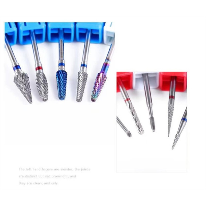 Nail Drill Bits Supplier - Stainless Steel 5 Design Polish Head Options