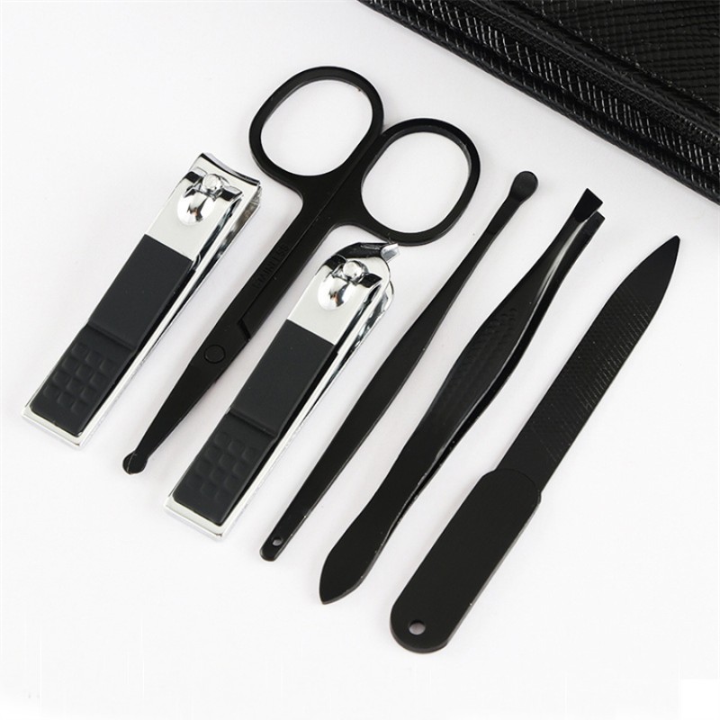 Manicure Set Supplier - 6pcs Customizable Logo Nail Clippers Zipper Bag