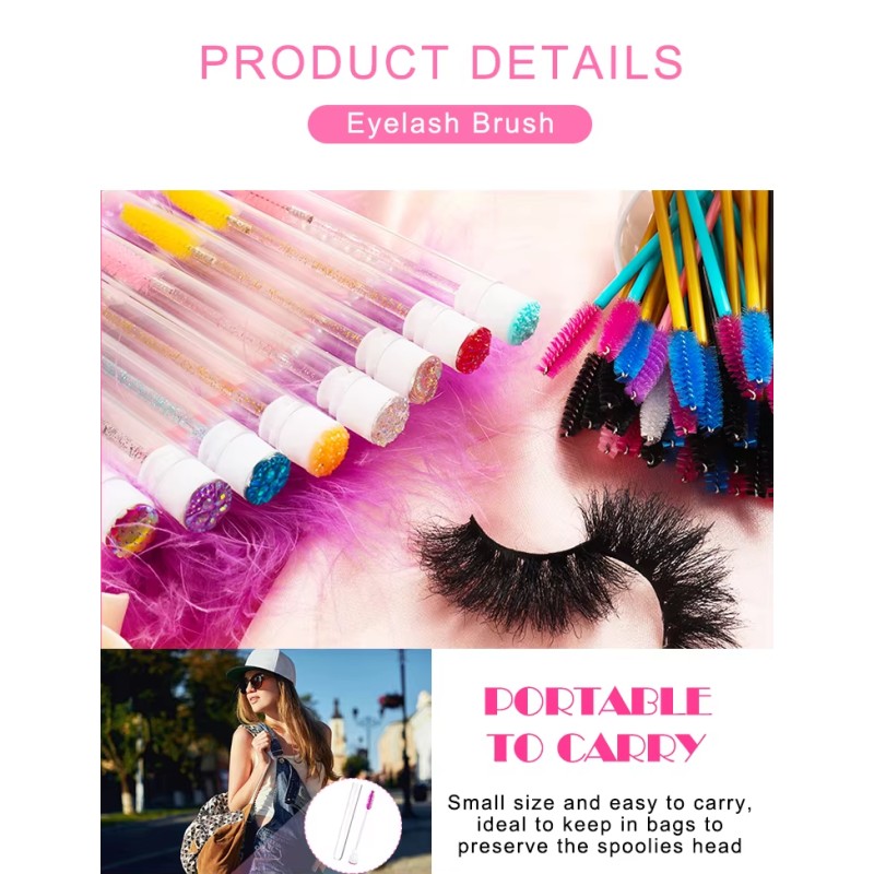 Lash Cleansing Brush Wholesale - 50 Pieces/Bag Disposable Mascara Wand