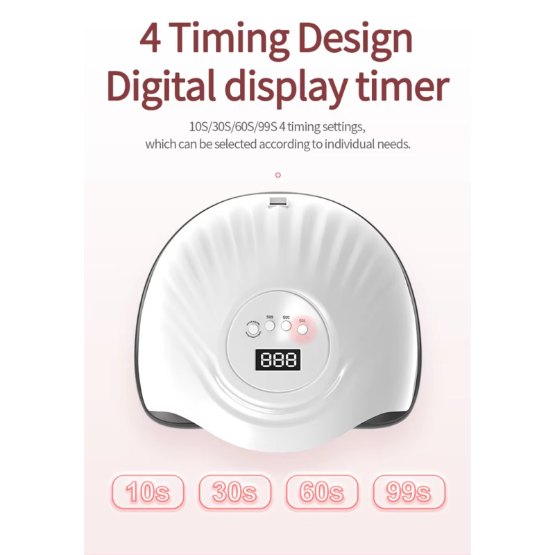 UV Nail Lamp Manufacturer - 168W Scallop Shape Detachable Home Use