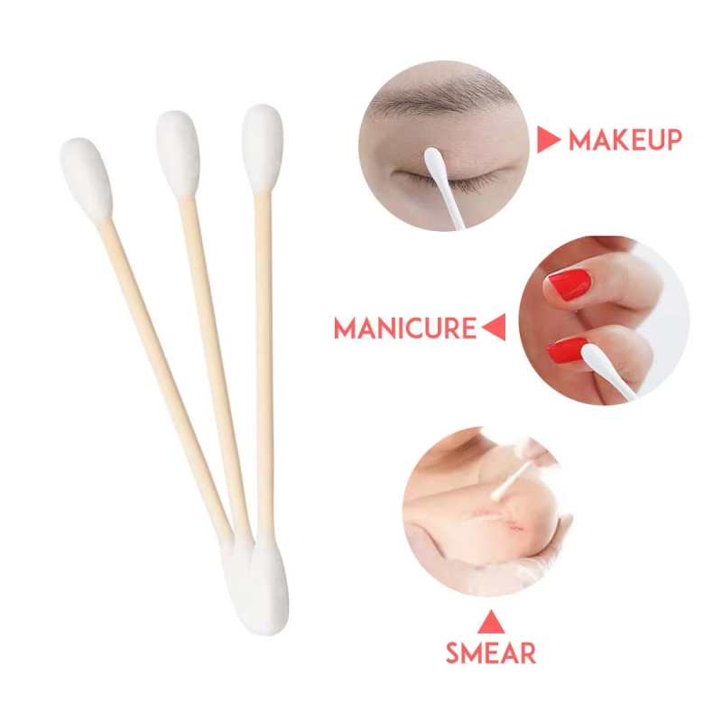 Bamboo Cotton Swabs Supplier - Double-Pointed Premium Wooden Cotton Buds
