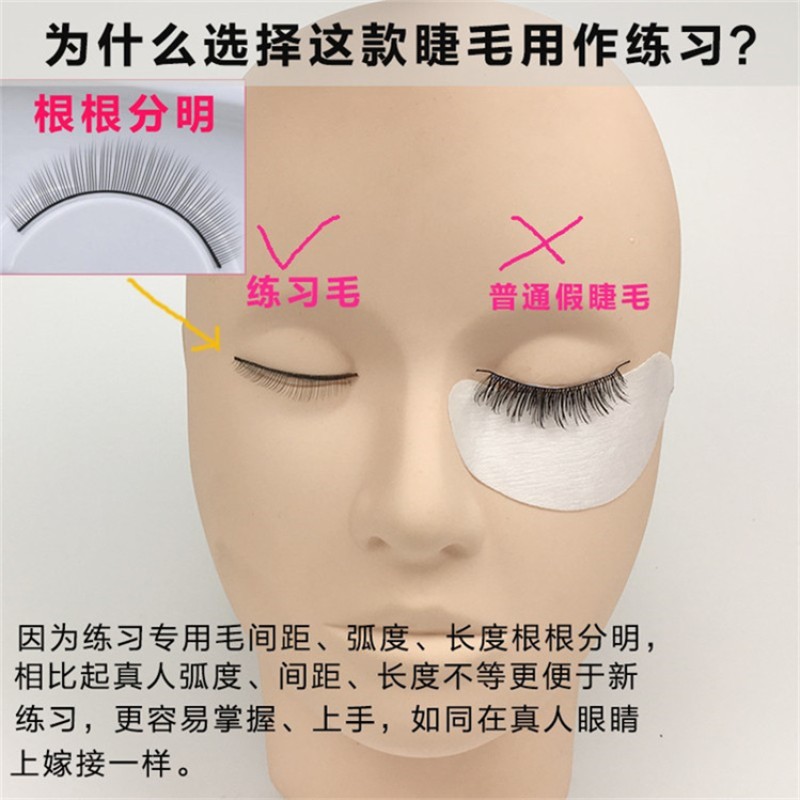 Mink Lashes OEM - Handmade Full Strip Practice Eyelashes 10 Pairs