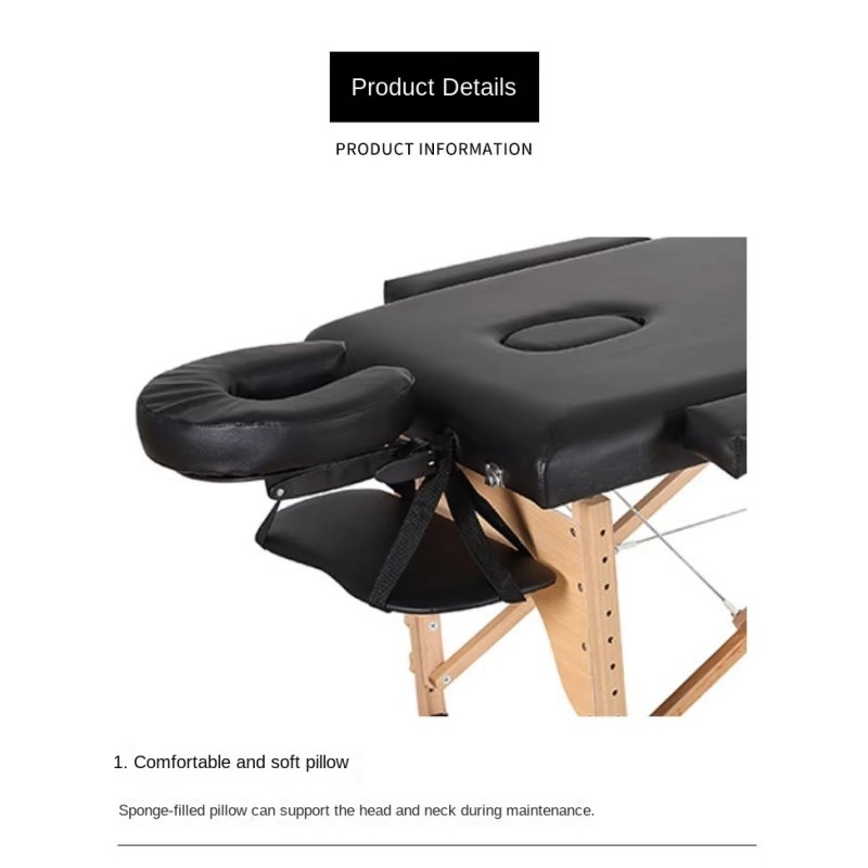 Massage Table Factory - Portable Wooden Folding Beauty Salon Tattoo Bed