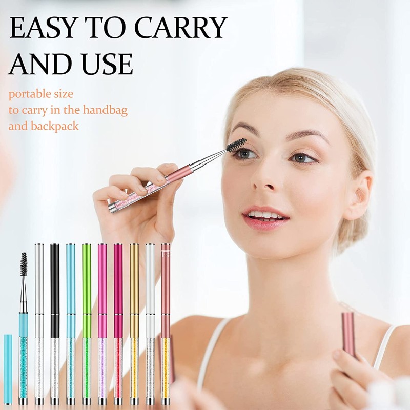 Eyelash Brush Factory - Fine Stylish Spoolie with Cap Mascara Protection