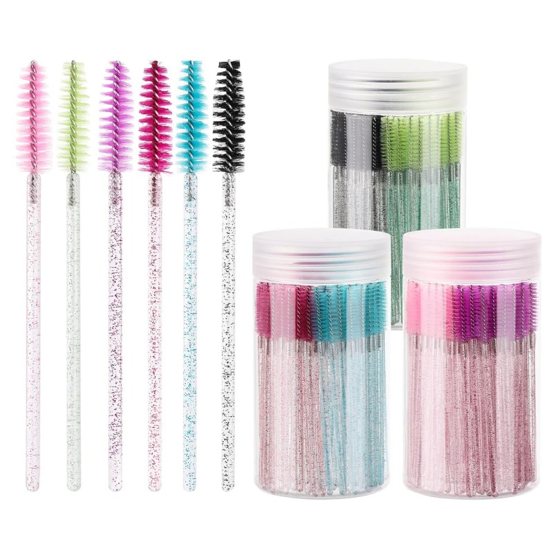 Disposable Eyelash Brush Manufacturer - 100pcs/Bottle Hygienic Mascara Use