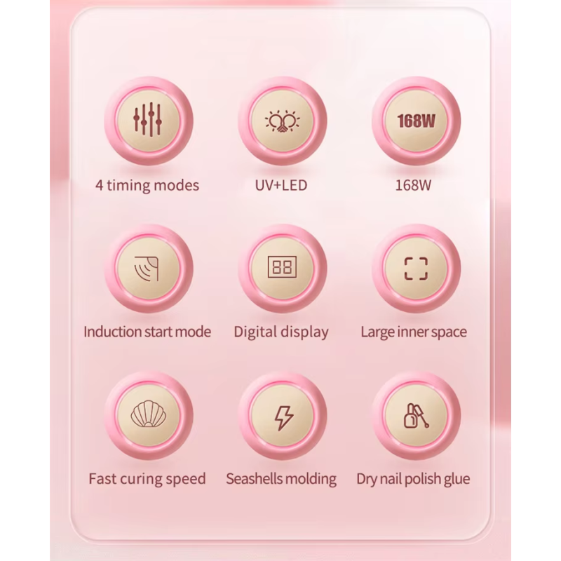 UV Nail Lamp Manufacturer - 168W Scallop Shape Detachable Home Use