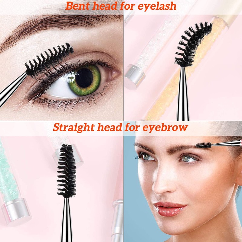 Eyelash Brush Factory - Fine Stylish Spoolie with Cap Mascara Protection