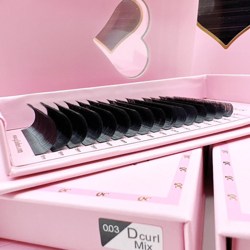 Eyelash Extensions Factory - Custom 0.03mm BCD Curl Black Brown Trays