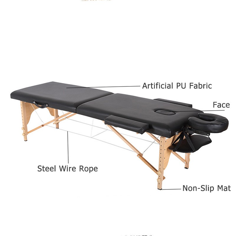 Massage Table Factory - Portable Wooden Folding Beauty Salon Tattoo Bed