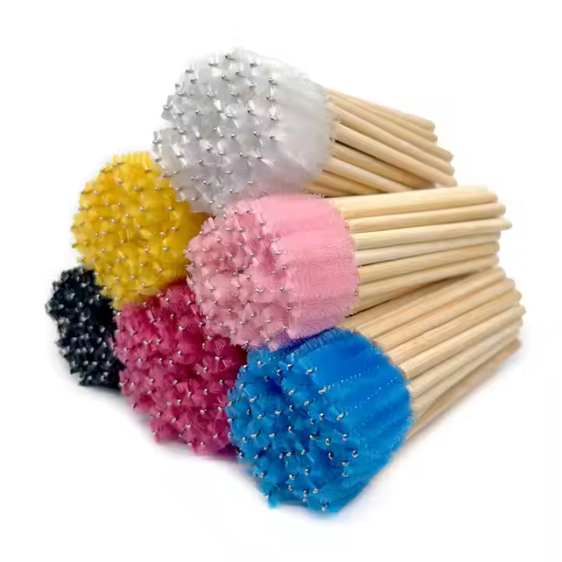 Eyelash Extension Brush Supplier - Soft Bamboo Handle Fine Textured Delicate