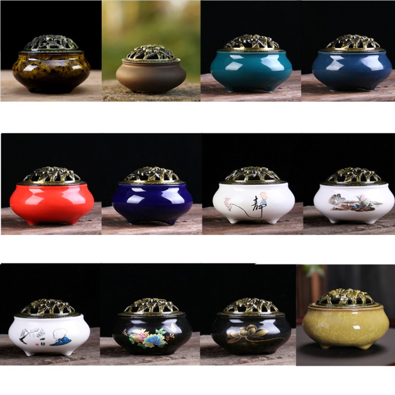 Arabic Incense Burners Manufacturer - Wholesale Ceramic Windproof Hookah Charcoal Holders Various Colors Home Use