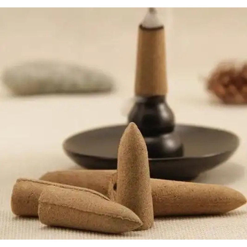 Sandalwood Incense Cones Manufacturer - Wholesale Handmade in Simple Chinese Style Packaging Fragrant Tea Scent Indoor