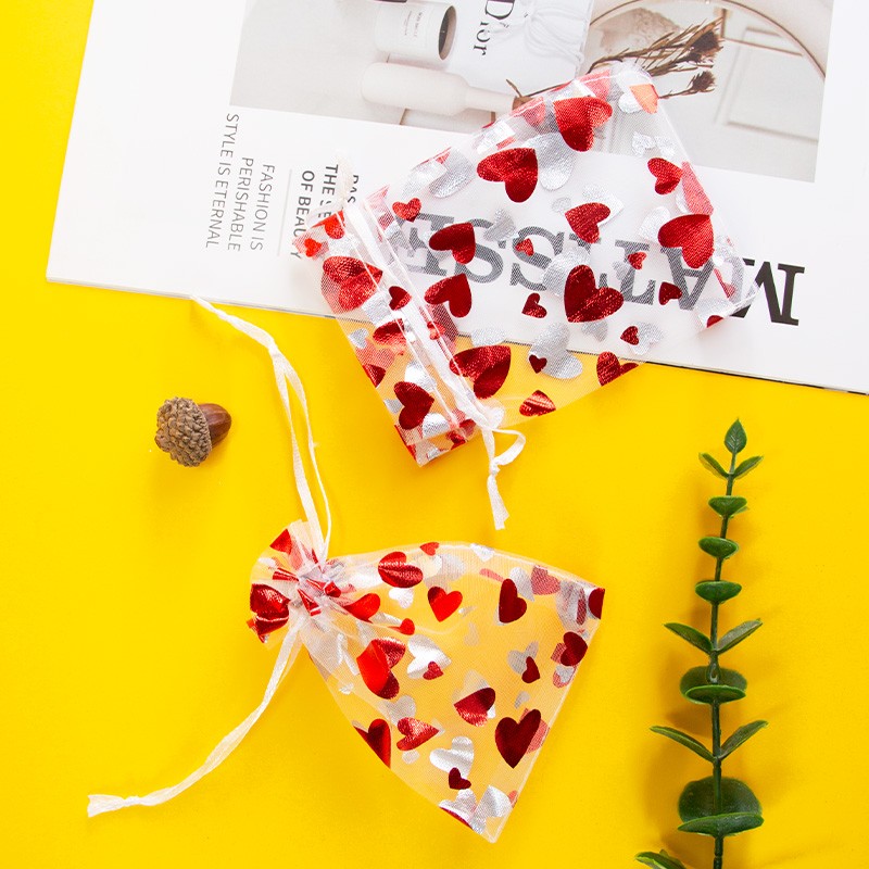 Gift Bags Factory - Christmas Red Fabric Custom Logo Printed