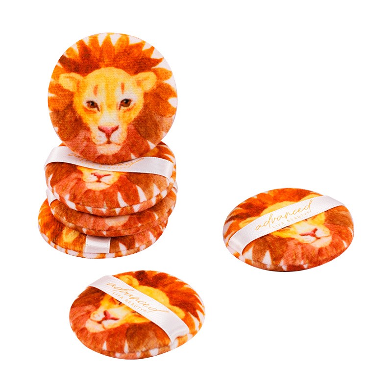 Loose Powder Puff Supplier - Ultra Soft Printed Velvet Round